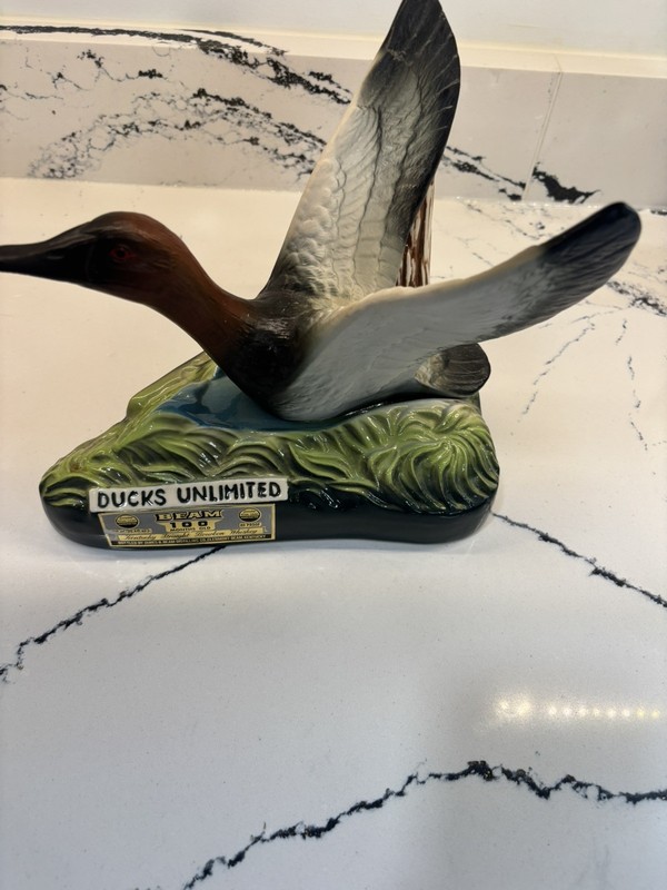 Jim Beam Decanter Canvasback Drake Ducks Unlimited 1979 Sealed Great Condition