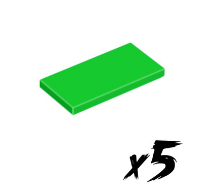 5x LEGO 87079   2x4 Tile   Fliese   hellgrün   bright green