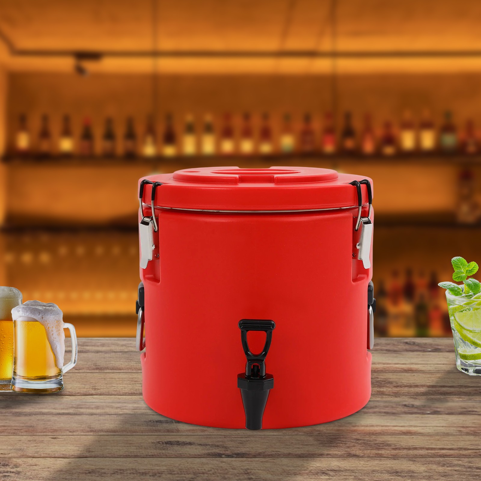 3.3Gal Insulated Beverage Dispenser Hot &Cold Drink Dispenser Beverage ...
