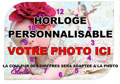 Horloge Murale Enfant – Personnalisable Avec Prénom – Réf F24