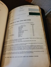 1954 DUPONT DUCO DULUX DODGE COLORS PAINT CHIP SWATCH SHEET BULLETIN NO 21