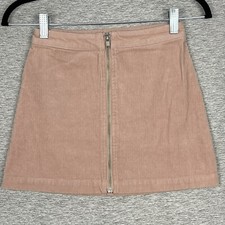 Old Navy Girls M 7/8 Corduroy Skirt Zip Front Dusty Pink 100 Cotton