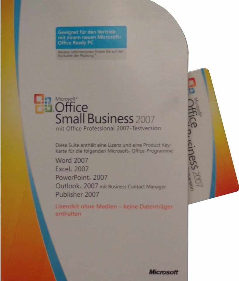 MS OFFICE 2007 Small Business Word Excel Outlook PowerPoint | Dauerlizenz | DE - Bild 4 von 4