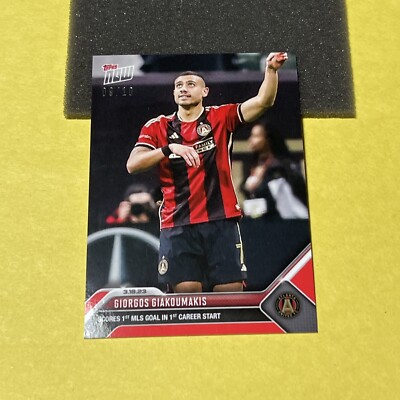 2023 Topps Now MLS 34 GIORGOS GIAKOUMAKIS ATLANTA UNITED FC RED 9