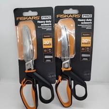 NEW Lot of 2 Fiskars Pro Heavy Duty Scissors 8.3"