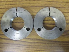 Go and No Go Thread Ring Gage Set 1.6875-32 NS-3