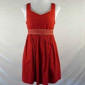 red cotton sundress