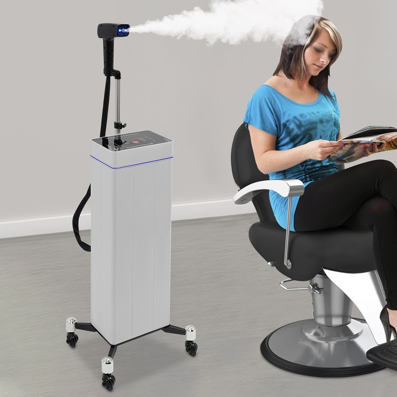 3?in?1?Nano?Hair?Steamer?Standing?Hair?Color?Processor?SPA?Steamer White