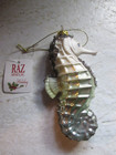 SUMMER GLASS ORNAMENT SEAHORSE RAZ IMPORTS BEACH BEADED GLITTER OCEAN FROSTY NEW — photo 2