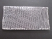 Rodeo Wallet , Leather, Lizard, Gray, Mfg by Yoder Leather  (Y FB)