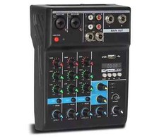 Mixer Controller Audio USB Consolle Professionale 4 Canali Usb karaoke Dj SJ-04