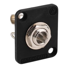 Switchcraft E11B 1/4" Mono EH Panel Mount Jack Black