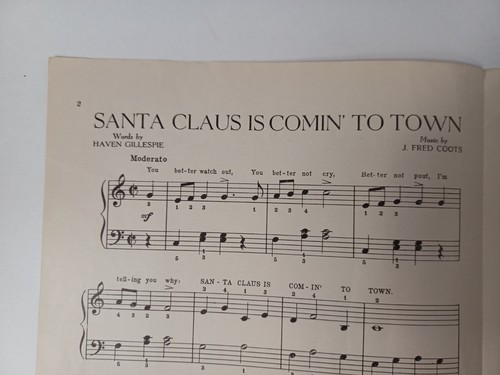 Piano Sheet Music Santa Claus is Coming to Town White Christmas Simplified Solos - Picture 4 of 4