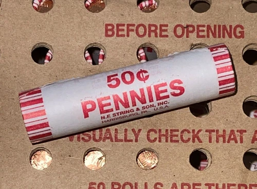 2013-P Lincoln Shield Cent OBW Roll - 50 RED BU LINCOLNS - Properly Stored