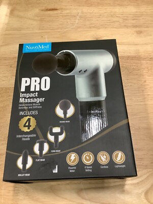 NuvoMed PRO Impact Massager 4 Interchangeable Heads- NEW SEALED