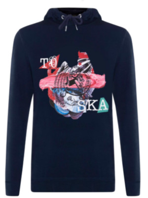 Vincentius Luxus Marine Toska Hoodie. S - XL Neu mit Etikett