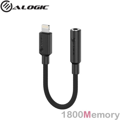 Alogic Elements Pro Lightning Male to 3.5mm Audio Female Adapter Cable Black