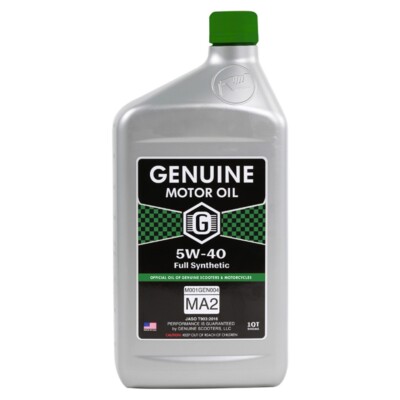GENUINE 4T MOTOR OIL (5W40, FULL SYNTHETIC MA-2) 1 QUART *4 STROKE*