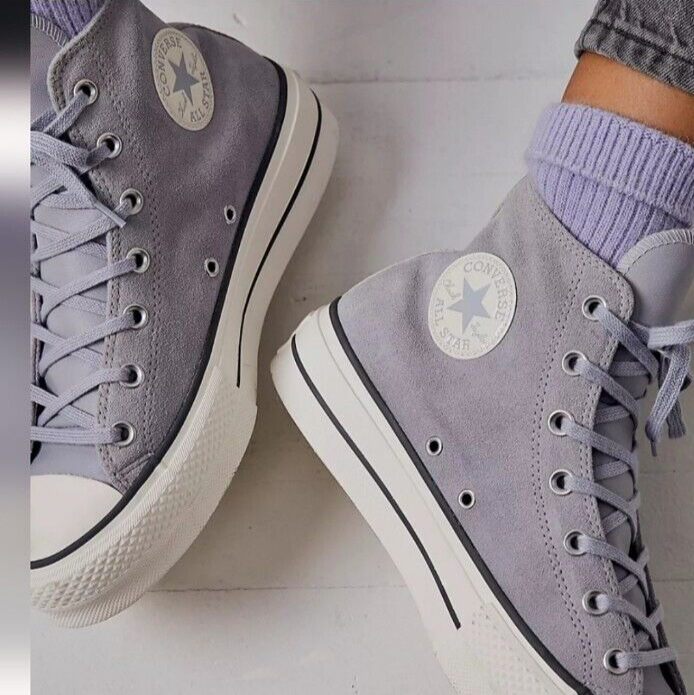 Chuck Taylor All Star Lift Utility Gray Platform Sneakers Size 7