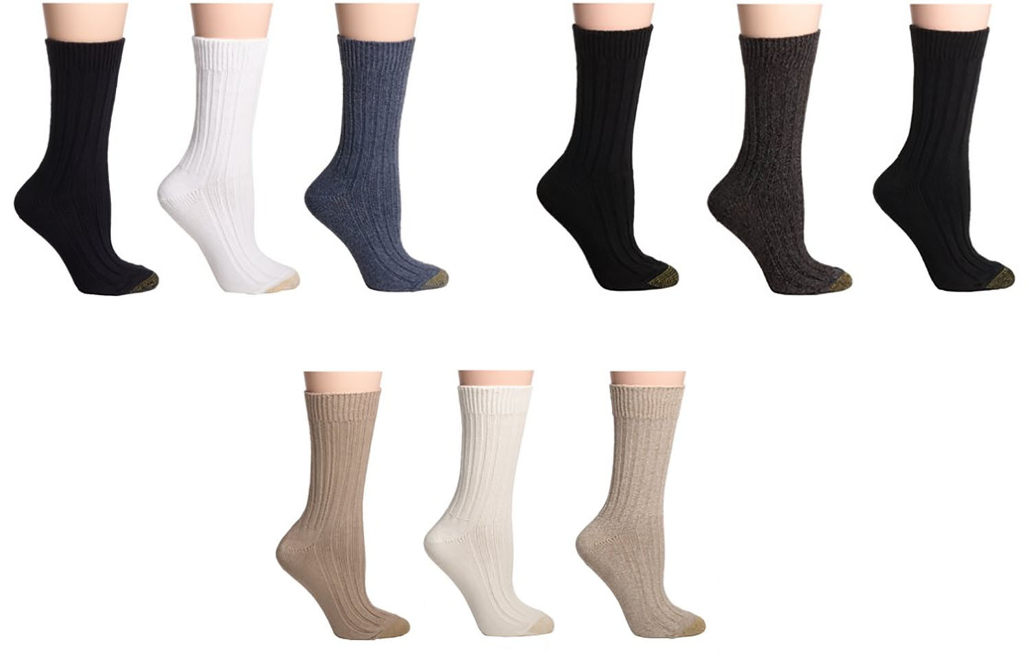 Gold Toe Women's Weekender Crew Socks (3 Pairs) eBay