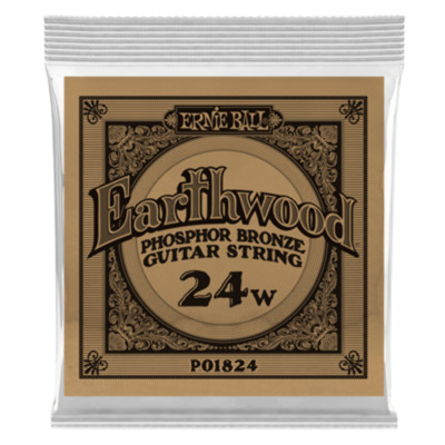 Ernie Ball Earthwood .024 Phosphor Bronze Acoustic Single