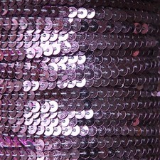 Sequin Stitched Trim 4mm  Lilac Lavender Shiny Metallic  Made in USA
