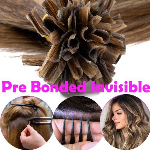 200 Strähnen Keratin Bonding Hair Extensions Remy Echthaar Haarverlängerung 55CM - Bild 2 von 31