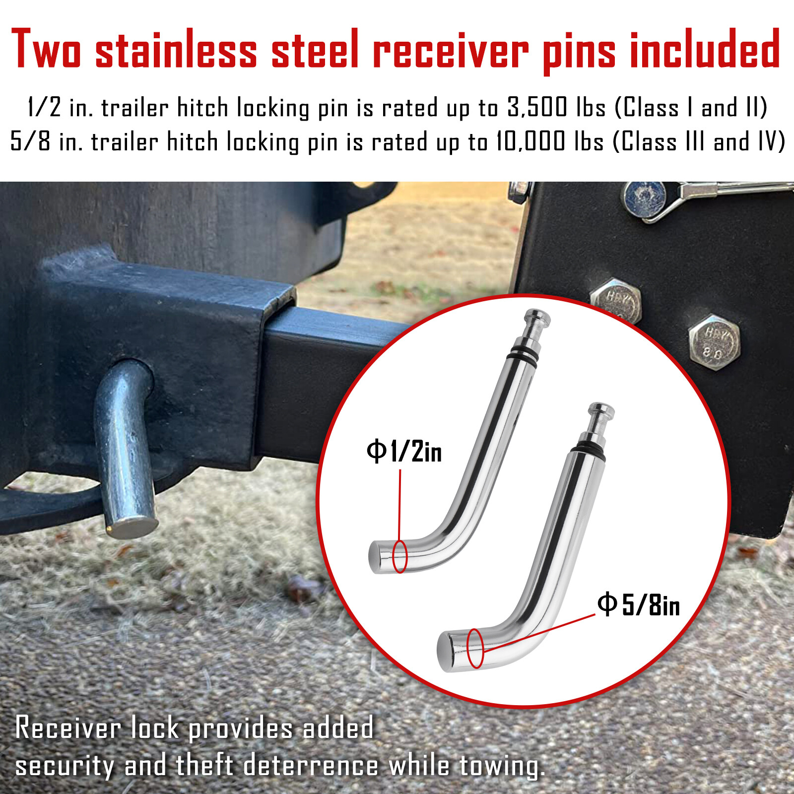 Fit All 2" Receiver Trailer Hitch Spare Tire Mount Holder Heavy Duty