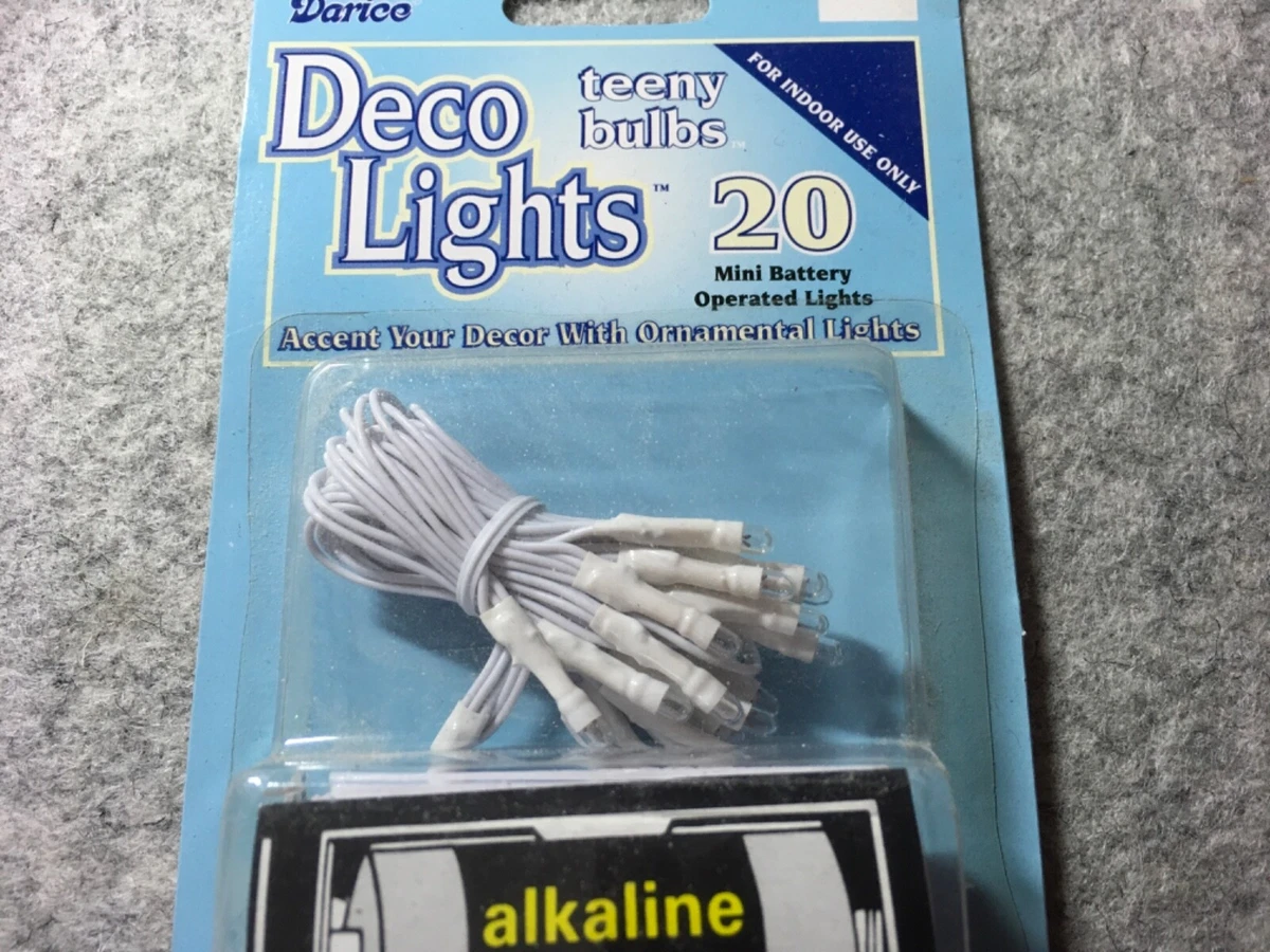String Lights 20 teeny lights clear bulbs white cord