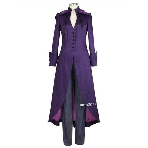 Women Punk Steampunk Military Coat Jacket Long Gothic Uniform Cool Hot Gothic - Picture 7 of 29