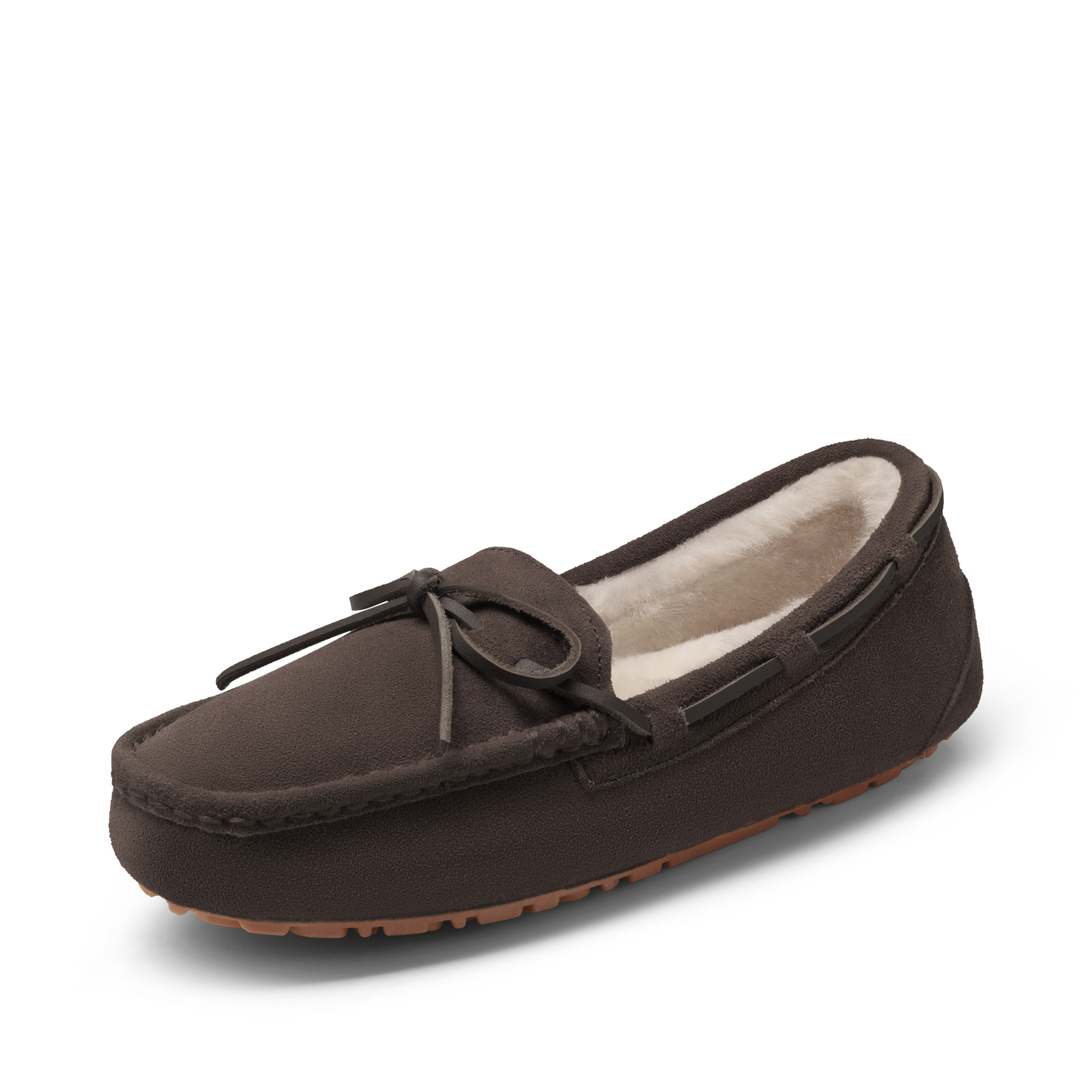 Women Moccasin Loafer Shoes Warm Faux Fur Lining Comfort Slip On House Slippers