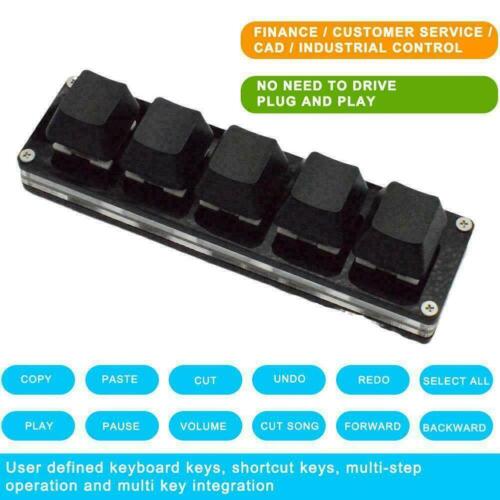 5-Key Mini Mechanical Keyboard Custom Shortcut Programmable Co Keypad O9W9 D3P7 - Picture 2 of 10
