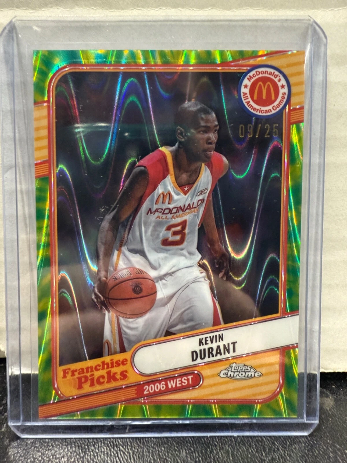 KEVIN DURANT 2024 Topps Chrome McDonalds All American Franchise Picks Orange /25