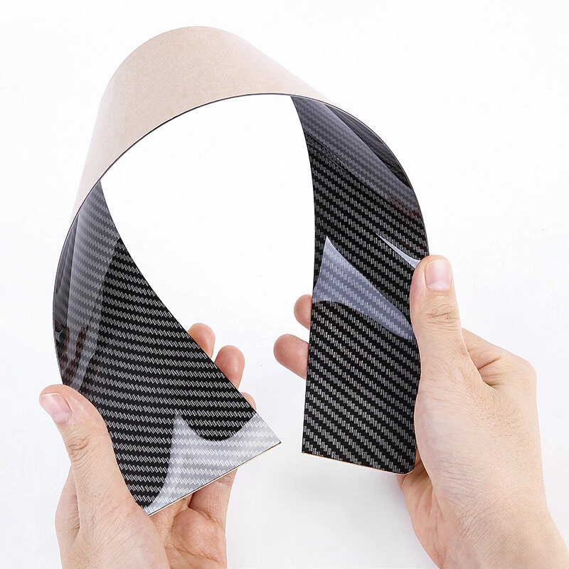 Cubierta de moldura de puerta de postes de pilar de fibra de carbono 4 piezas apta para Ford F-150 2015-2021 2019 Foto 4 de 4