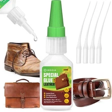 Super Glue for Leather, 30g Heavy Duty Leather Glue Adhesive for Purses, Shoe...