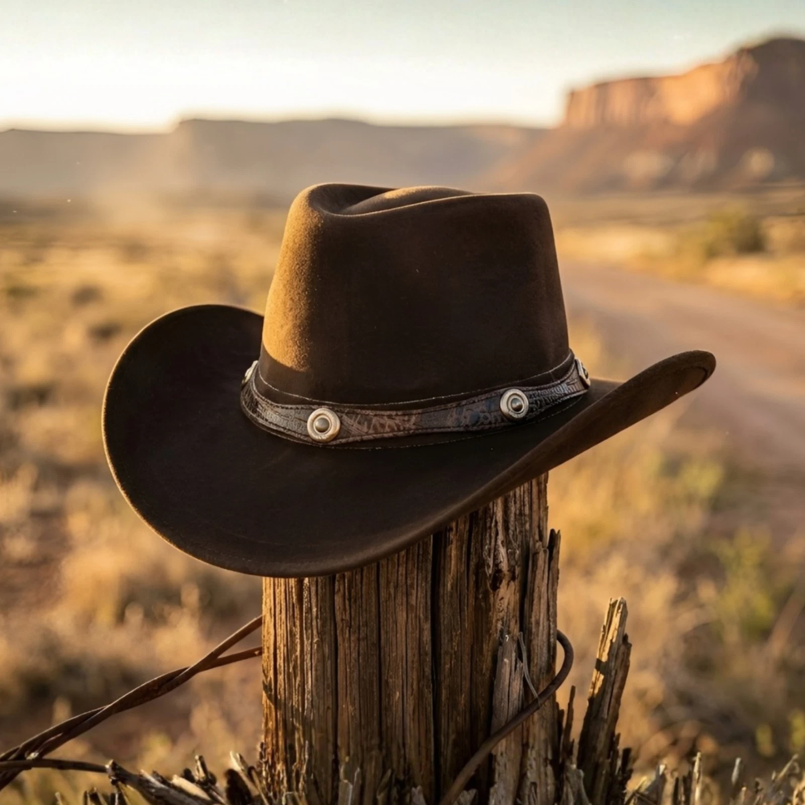 100% Real Leather Cowboy Hat Mens Brown Plain Western Style Cowgirl Hat Women
Opens in a new window