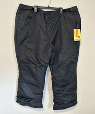 All in Motion Men s 4X Big Tall Black Snow Pants 56W 34I Polyester