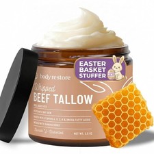 Body Restore Grass Fed Whipped Beef Tallow Balm for Face  Body   Manuka Honey,