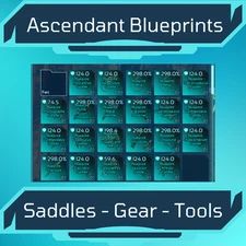 Ark ASA Ascendant Blueprints - Saddles - Armor - Tools and More PVE Official