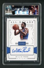 2017-18 WILLIS REED 07/49 AUTO PANINI NATIONAL TREASURES ALL DECADE AUTOGRAPHS