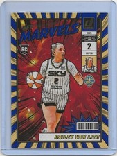 2025 Panini Donruss Net Marvels Press Proof Blue Hailey Van Lith WNBA #24 Sky RC