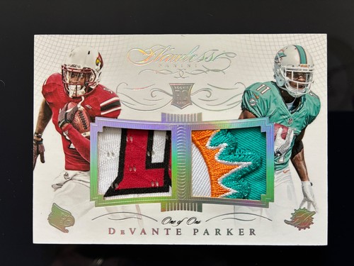 2015 Flawless DeVante Parker Rookie Dual Team Logo Patch 1/1 One of One