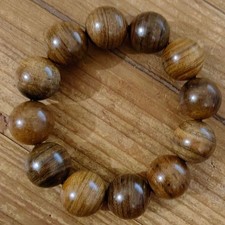 Natural Wood 20mm 12 Buddha Prayer Beads Men Woman Gift Lucky Bracelet Jewelry