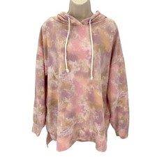 So Lounge Life Sweatshirt Pink/Purple Tie-Dye Hoodie Womens M