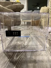Lockable Storage Box Shatterproof Safe Medication Electronics Ideal Home New