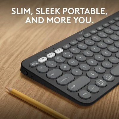 LOGITECH PEBBLE KEYS 2 K380S, MULTI-DEVICE BLUETOOTH WIRELESS -  GRAPHITE