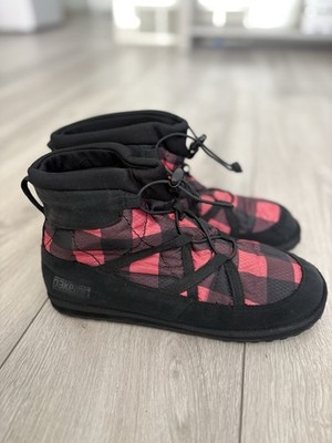 Pakems Buffalo Plaid High Tops Boots Packable Lightweight Water Resistant 9