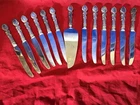 Set Of 13 USA Gorham Knife & Cake Serving Handel sterling silver,1107.89 Grams