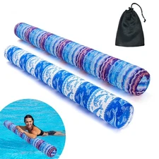 Inflatable Swimming Pool Noodle, 2 Pack Soft Fabric Quick Drying Covered Large