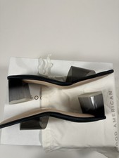 Y2K Square Toe Gradient Block Heel Sandals